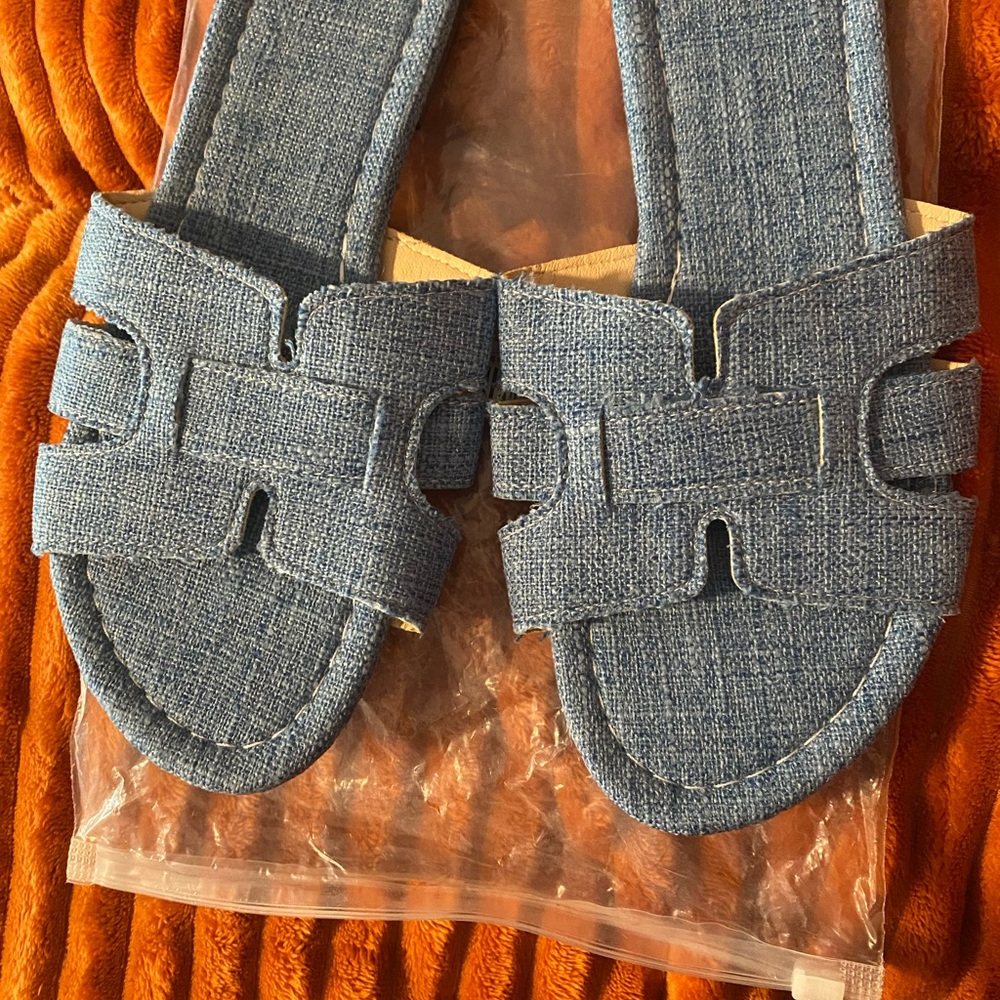 Stylish Blue Denim Sandals